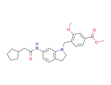 methyl 4-<<6-(cyclopentylacetamido)-2,3-dihydroindol-1-yl>methyl>-3-methoxybenzoate