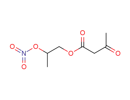 Molecular Structure of 88488-52-2 (Butanoic acid, 3-oxo-, 2-(nitrooxy)propyl ester)
