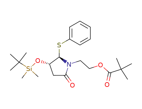 (2R,3S)-3-t-butyldimethylsilyloxy-2-phenylthio-1-(2-trimethylacetoxyethyl)pyrrolidin-5-one