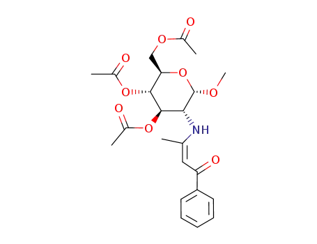 Acetic acid (2R,3S,4R,5R,6S)-3-acetoxy-2-acetoxymethyl-6-methoxy-5-((Z)-1-methyl-3-oxo-3-phenyl-propenylamino)-tetrahydro-pyran-4-yl ester