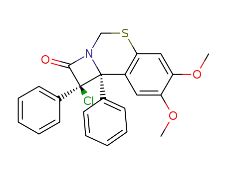 (1R,8bS)-1-Chloro-6,7-dimethoxy-1,8b-diphenyl-1,8b-dihydro-4-thia-2a-aza-cyclobuta[a]naphthalen-2-one