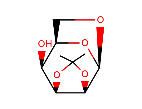 Molecular Structure of 14278-75-2 (1,6-Anhydro-2-O,3-O-(1-methylethylidene)-β-D-talopyranose)