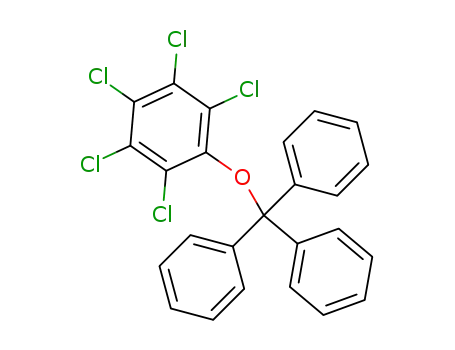 Molecular Structure of 102809-71-2 (pentachlorophenyl-trityl ether)