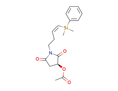(Z)-3S-acetyloxy-1-<4-(dimethylphenylsilyl)-3-butenyl>-2,5-pyrrolidinedione