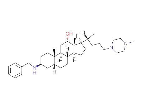 Molecular Structure of 128625-37-6 (N1-<(3β,5β,12α)-3-benzylamino-12-hydroxy-cholan-24-yl>-N4-methylpiperazine)