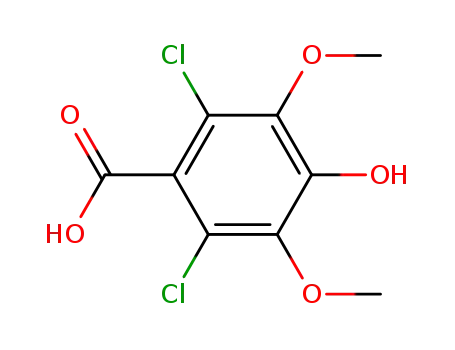 Molecular Structure of 20624-96-8 (2,6-dichloro-4-hydroxy-3,5-dimethoxybenzoic acid)