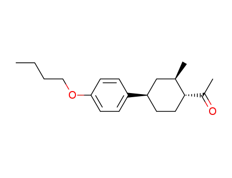 2r-methyl-4c-(4-butoxyphenyl)-1t-acetylcyclohexane