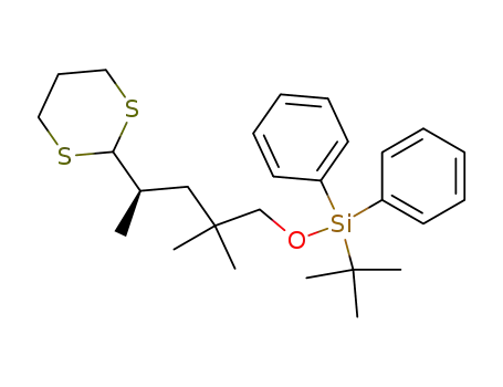 Molecular Structure of 159751-66-3 (tert-Butyl-((R)-4-[1,3]dithian-2-yl-2,2-dimethyl-pentyloxy)-diphenyl-silane)