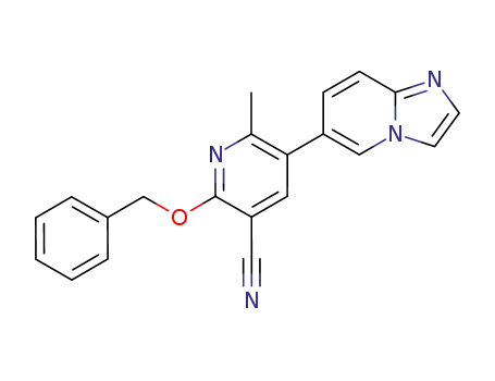 2-benzyloxy-5-imidazo<1,2-a>pyridin-6-yl-6-methyl-3-pyridinecarbonitrile