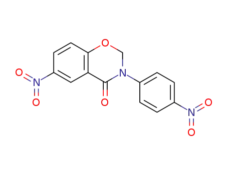 Molecular Structure of 20973-01-7 (6-Nitro-3-(4-nitrophenyl)-2H-1,3-benzoxazin-4(3H)-one)