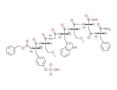 benzyloxycarbonyl(O-sulfate)-L-tyrosyl-L-methionylglycyl-L-tryptophyl-L-methionyl-L-aspartyl-β-L-phenylalanine amide