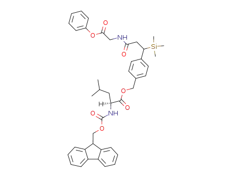 phenyl 3-<(4'-N<sup>α</sup>-9-fluorenylmethoxycarbonylleucyloxymethyl)-phenyl>-3-trimethylsilylpropanoylglycinate