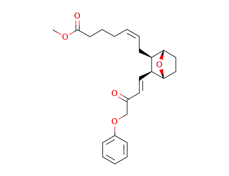 Molecular Structure of 87929-54-2 ((Z)-7-[(1S,2R,3S,4R)-3-((E)-3-Oxo-4-phenoxy-but-1-enyl)-7-oxa-bicyclo[2.2.1]hept-2-yl]-hept-5-enoic acid methyl ester)