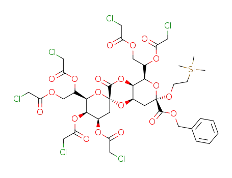 Benzyl <2-(trimethylsilyl)ethyl 7,8-bis-O-(chloroacetyl)-3-deoxy-4-O-<4,5,7,8-tetrakis-O-(chloroacetyl)-3-deoxy-α-D-manno-2-octulopyranosylono-1',5-lactone>-α-D-manno-2-octulopyranosid>onate