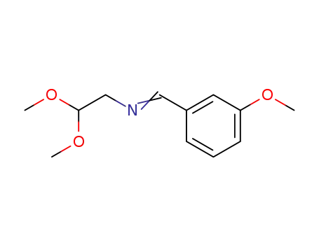 Molecular Structure of 39964-84-6 (Ethanamine, 2,2-dimethoxy-N-[(3-methoxyphenyl)methylene]-)