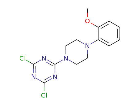 Molecular Structure of 111373-05-8 (2,4-dichloro-6-[4-(2-methoxyphenyl)piperazin-1-yl]-1,3,5-triazine)