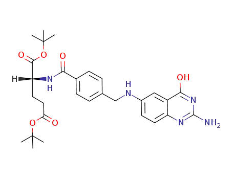 L-Glutamic acid,
N-[4-[[(2-amino-1,4-dihydro-4-oxo-6-quinazolinyl)amino]methyl]benzoyl]
-, bis(1,1-dimethylethyl) ester