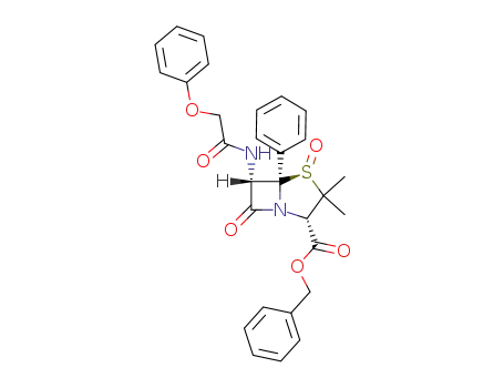 (5<i>R</i>)-3,3-dimethyl-4<i>t</i>,7-dioxo-6<i>c</i>-(2-phenoxy-acetylamino)-5-phenyl-(5<i>r</i><i>H</i>)-4λ<sup>4</sup>-thia-1-aza-bicyclo[3.2.0]heptane-2<i>c</i>-carboxylic acid benzyl ester