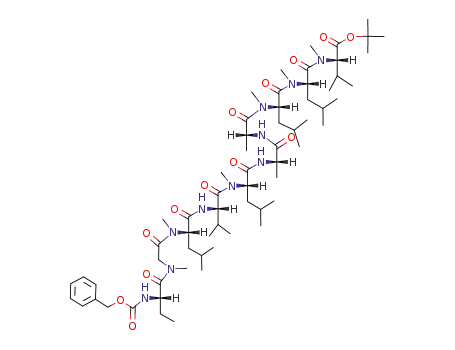 Molecular Structure of 116823-65-5 (Z-Abu-Sar-(Me)Leu-Val-(Me)Leu-Ala-D-Ala-(Me)Leu-(Me)Leu-(Me)Val-OBut)