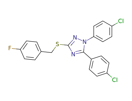 1,5-Bis-(4-chloro-phenyl)-3-(4-fluoro-benzylsulfanyl)-1H-[1,2,4]triazole