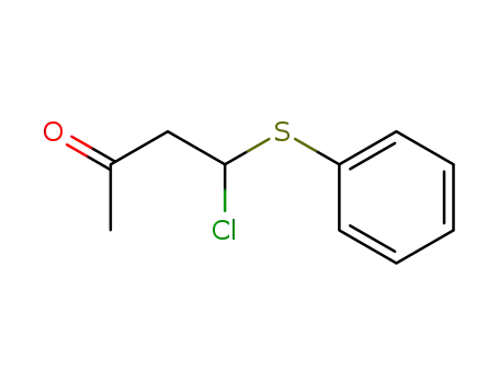 Molecular Structure of 81358-53-4 (1-chloro-1-phenylthiobutan-3-one)