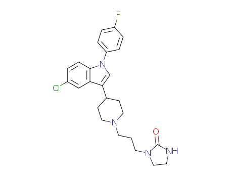 2-Imidazolidinone,
1-[3-[4-[5-chloro-1-(4-fluorophenyl)-1H-indol-3-yl]-1-piperidinyl]propyl]-