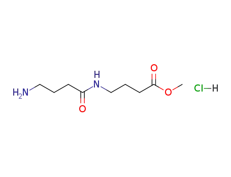 Molecular Structure of 103321-35-3 (Butanoic acid, 4-[(4-amino-1-oxobutyl)amino]-, methyl ester,
monohydrochloride)