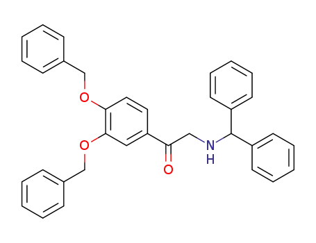 Molecular Structure of 100112-45-6 (3,4-bis-(benzyloxy)-ω-(benzhydrylamino)acetophenone)