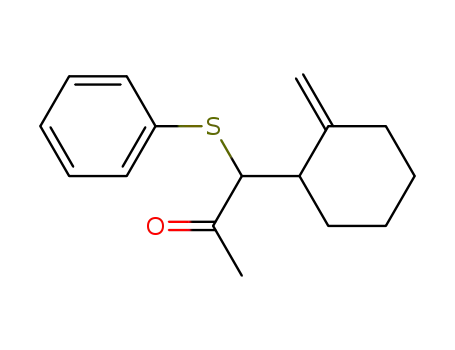 Molecular Structure of 67428-47-1 (2-Propanone, 1-(2-methylenecyclohexyl)-1-(phenylthio)-)