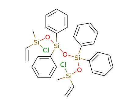 Molecular Structure of 109305-36-4 (1,7-dichloro-1,7-dimethyl-1,7-divinyl-3,3,5,5-tetraphenyltetrasiloxane)