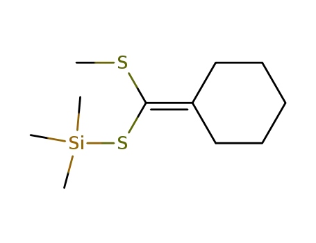 Silane, [[cyclohexylidene(methylthio)methyl]thio]trimethyl-