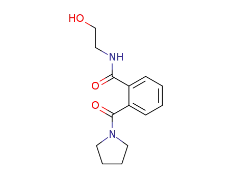 Molecular Structure of 135382-79-5 (N-(2-Hydroxy-ethyl)-2-(pyrrolidine-1-carbonyl)-benzamide)