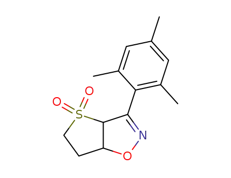 Molecular Structure of 86598-04-1 (3-(2,4,6-Trimethyl-phenyl)-3a,5,6,6a-tetrahydro-thieno[2,3-d]isoxazole 4,4-dioxide)