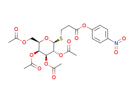 p-nitrophenyl 3-(2,3,4,6-tetra-O-acetyl-1-thio-β-D-galactopyranosyl)propionate