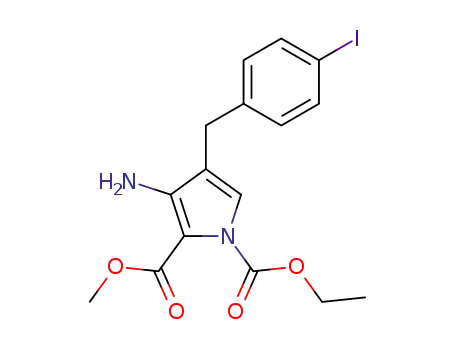 3-Amino-4-(4-iodo-benzyl)-pyrrole-1,2-dicarboxylic acid 1-ethyl ester 2-methyl ester
