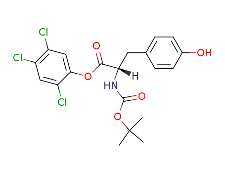 Molecular Structure of 25616-08-4 (BOC-L-TYROSINE 2,4,5-TRICHLOROPHENYL ESTER)