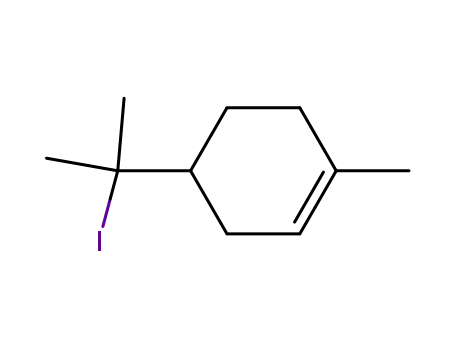 Molecular Structure of 112358-23-3 (Cyclohexene, 4-(1-iodo-1-methylethyl)-1-methyl-)