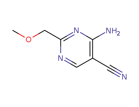 Molecular Structure of 76574-34-0 (4-AMino-2-(MethoxyMethyl)pyriMidine-5-carbonitrile)