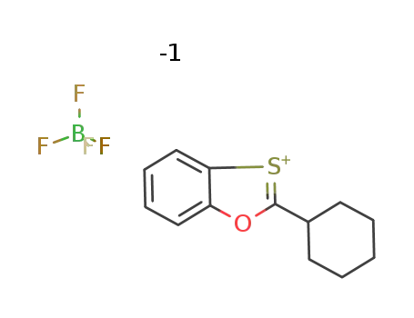 Molecular Structure of 58948-47-3 (1,3-Benzoxathiol-1-ium, 2-cyclohexyl-, tetrafluoroborate(1-))