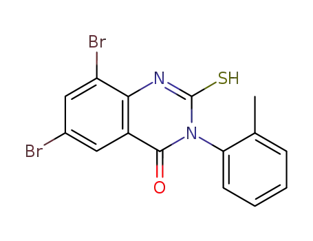 4(1H)-Quinazolinone,
6,8-dibromo-2,3-dihydro-3-(2-methylphenyl)-2-thioxo-