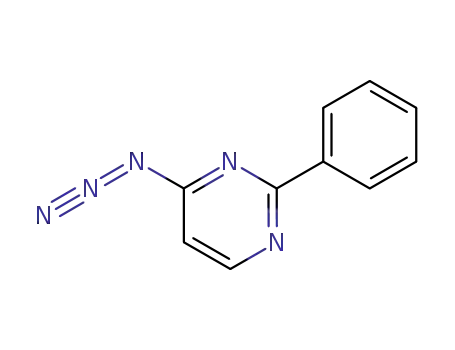 Molecular Structure of 88236-12-8 (Pyrimidine, 4-azido-2-phenyl-)