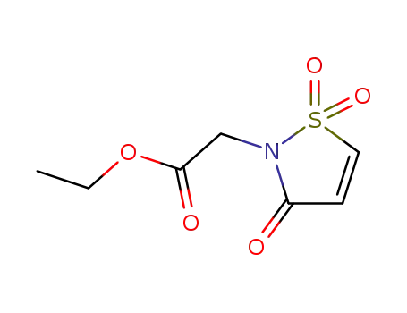 Molecular Structure of 126623-60-7 (ethyl <3-oxo-2H-isothiazol-2-yl>acetate 1,1-dioxide)