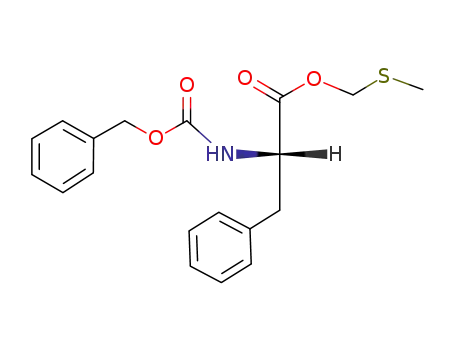 Molecular Structure of 72064-65-4 (L-Phenylalanine, N-[(phenylmethoxy)carbonyl]-, (methylthio)methyl ester)