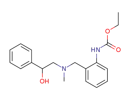 Molecular Structure of 89845-19-2 (Carbamic acid,
[2-[[(2-hydroxy-2-phenylethyl)methylamino]methyl]phenyl]-, ethyl ester)