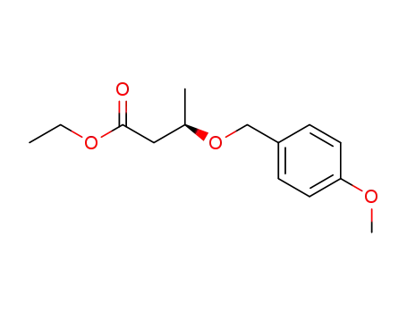 Molecular Structure of 120400-77-3 ((R)-3-(4-Methoxy-benzyloxy)-butyric acid ethyl ester)