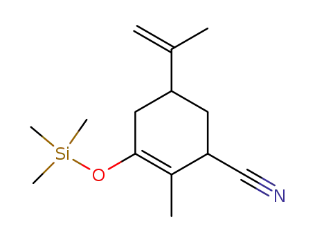 Molecular Structure of 75983-86-7 (5-Isopropenyl-2-methyl-3-trimethylsilanyloxy-cyclohex-2-enecarbonitrile)