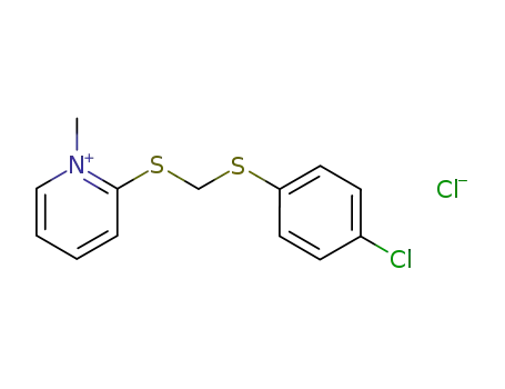 Molecular Structure of 83958-63-8 (Pyridinium, 2-[[[(4-chlorophenyl)thio]methyl]thio]-1-methyl-, chloride)