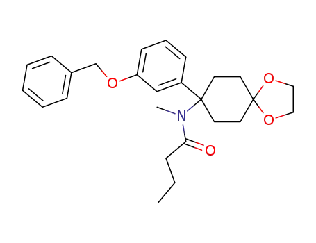 Butanamide,
N-methyl-N-[8-[3-(phenylmethoxy)phenyl]-1,4-dioxaspiro[4.5]dec-8-yl]-