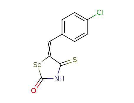 Molecular Structure of 86978-89-4 (2-Selenazolidinone, 5-[(4-chlorophenyl)methylene]-4-thioxo-)
