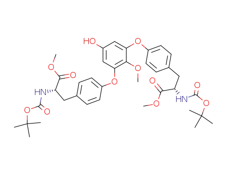 (S)-2-tert-Butoxycarbonylamino-3-(4-{3-[4-((S)-2-tert-butoxycarbonylamino-2-methoxycarbonyl-ethyl)-phenoxy]-5-hydroxy-2-methoxy-phenoxy}-phenyl)-propionic acid methyl ester